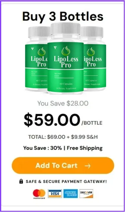 lipoless Pro 3 Bottles